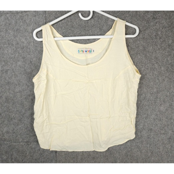 JAMS WORLD Tank Top Women's Medium Yellow Relaxed  hawaiian - Picture 1 of 8